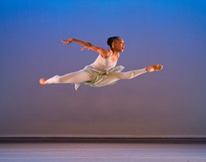AAADT's Demetia Hopkins in Alvin Ailey's The River.  Photo by Paul Kolnik